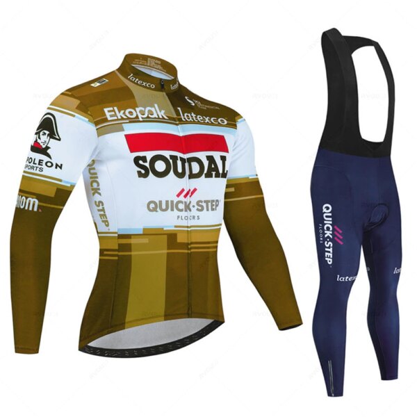 Soudal Quick Step Pro otoño conjuntos de Jersey de Ciclismo transpirable de manga larga primavera nuevos hombres MTB ropa de bicicleta trajes ropa Ciclismo