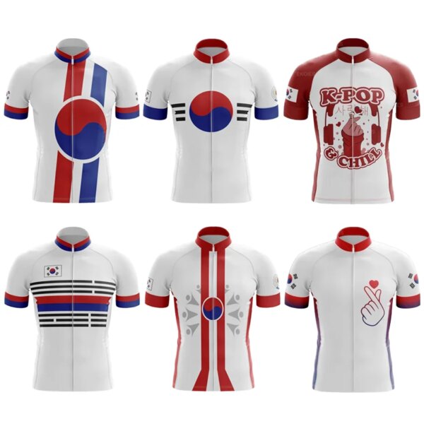 Jersey del equipo de Ciclismo de Corea del Sur, Jersey de manga corta de verano para hombre, Ropa de bicicleta MTB, Ropa de Ciclismo, Maillot, camisetas de secado rápido para bicicleta