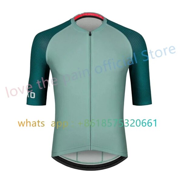 España Bx Cycling Srx Pro 2023 Mens Team Race Camiseta de bicicleta de manga corta Squadra Estudio Hightech Maillot Cycling Lifestyle Gris