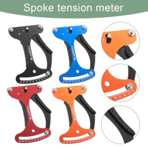 Medidor de tensión de radios, comprobador de radios de rueda de bicicleta, herramienta de reparación de ruedas de bicicleta de aleación de aluminio, accesorios ergonómicos para bicicleta