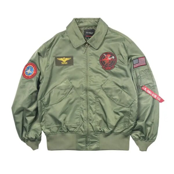 Primavera al aire libre a prueba de viento moda motociclista ropa exterior CWU-36P estilo militar bombardero vuelo chaqueta delgada rompevientos