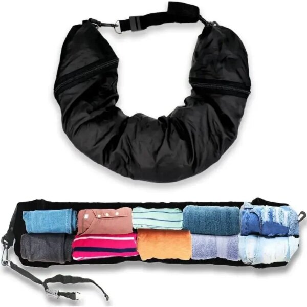 Ropa rellenable, funda de almohada de viaje para el cuello, almohada portátil para el cuello, almohada de viaje para el cuello para tren con soporte rellenable