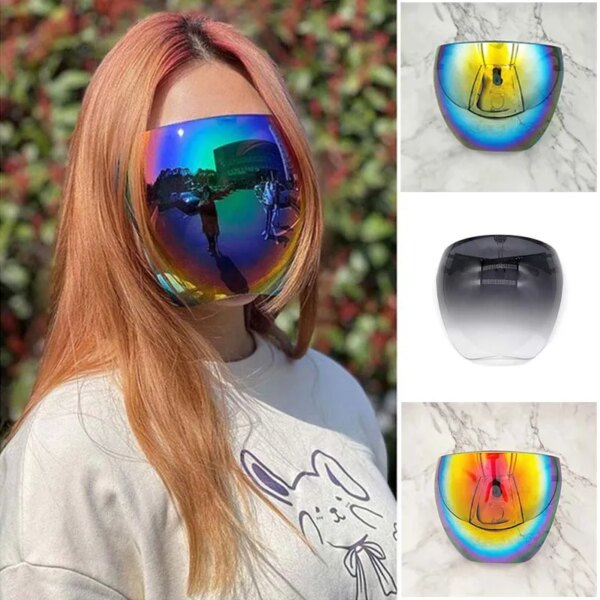 Gafas de sol para hombre y mujer, gafas protectoras para la cara, lentes esféricas cubiertas de cara completa, gafas de sol de seguridad antipulverización para hombre