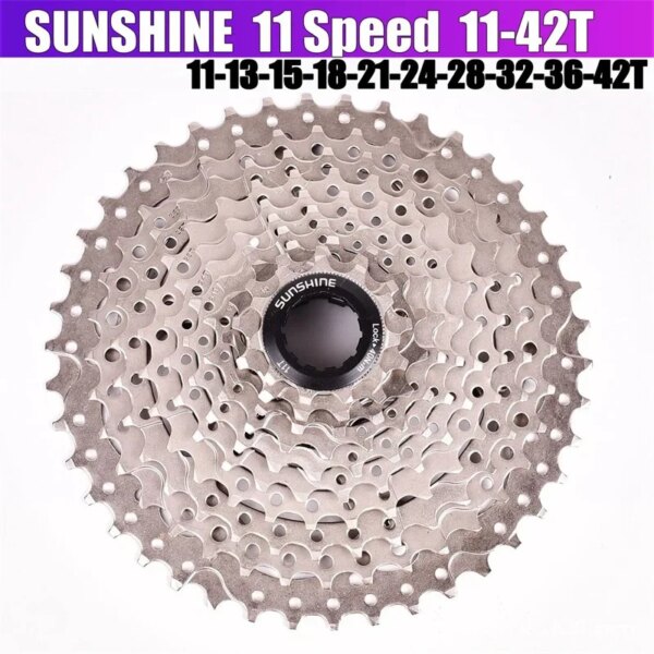 Sunshine-rueda trasera de cambio de marchas para bicicleta, piñón de Cassette 11-42t46t50t de 10 velocidades, Compatible con varias bicicletas