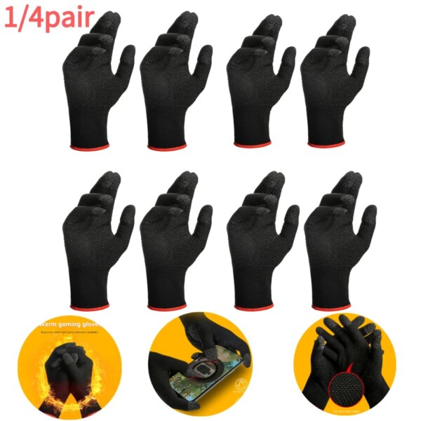 Guantes antideslizantes a prueba de sudor para pantalla táctil, guantes cálidos para dedos, manga para el pulgar, accesorios para juegos móviles PUBG