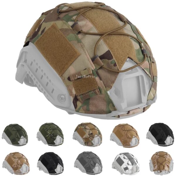 Casco táctico rápido cubierta de camuflaje casco de paintball airsoft tela al aire libre CS tiro accesorios de casco de caza