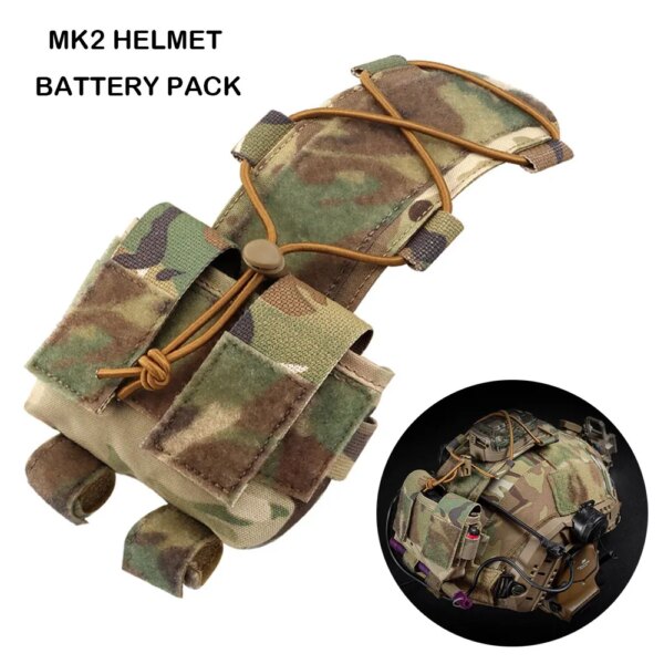 Estuche de batería para casco táctico MK2, bolsa colgante trasera para batería, paquete de contrapeso para casco militar Airsoft, accesorio de caza