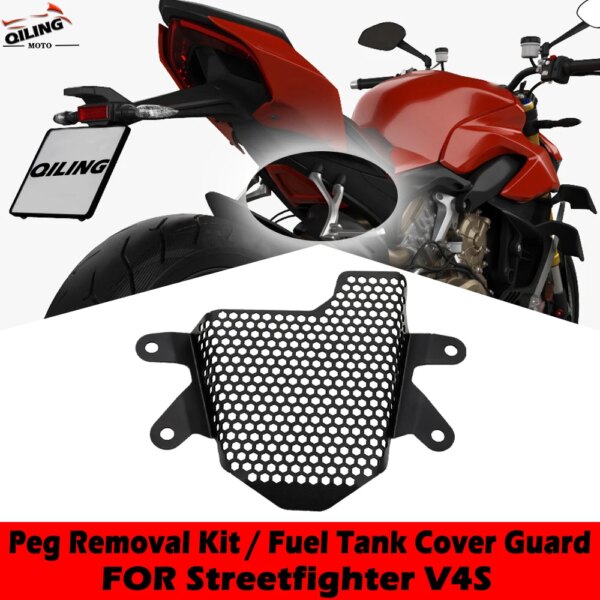 Rejilla protectora de tanque para DUCATI V4s Streetfighter V4, Kit de eliminación de clavijas, protector de cubierta de tanque de combustible, red de protección de tanque de combustible