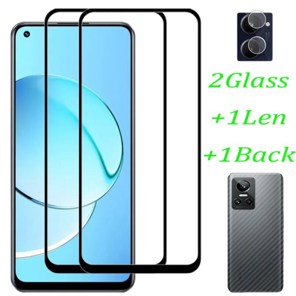 Templado para realme 10 neo 5 gt 2 Pro Glass Realmi 9 Pro Plus Protector de pantalla Realme GT Neo 3 5G cámara Realme10 cubierta trasera