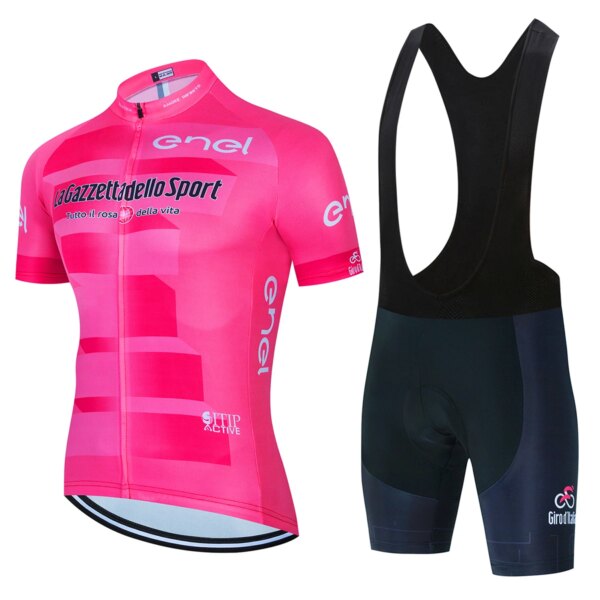 Tour De Italia D'ITALIA Conjunto De Jersey De ciclismo rosa, ropa De ciclismo transpirable, ropa MTB, pantalones con pechera para bicicleta, ropa deportiva para carreras