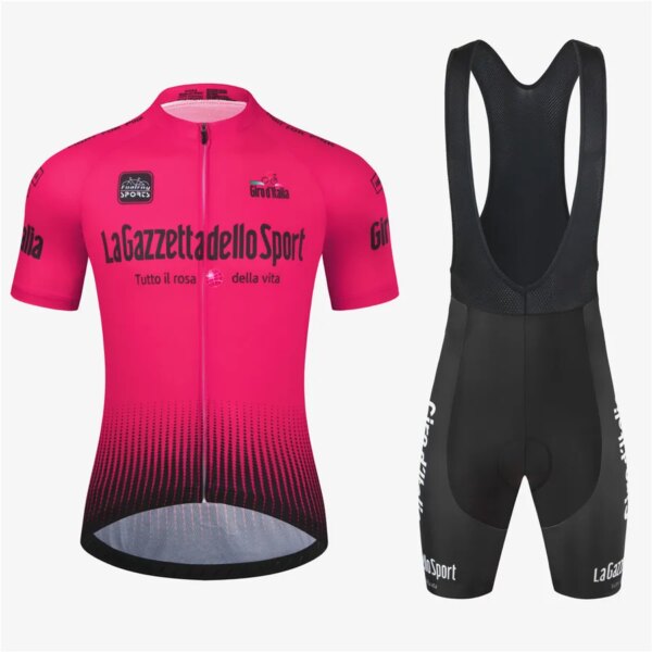 Tour De Italia D'ITALIA Verano De manga corta Ropa para bicicleta De montaña Ropa De Ciclismo transpirable MTB Ropa Ciclismo Jersey conjunto