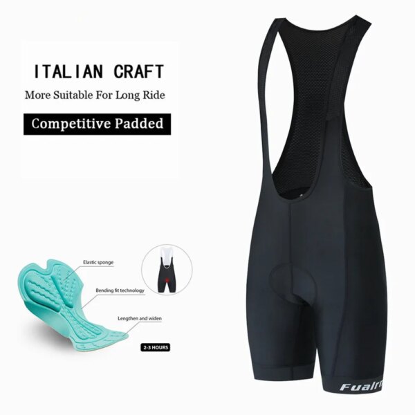 Tour Giro d'Italia-pantalones cortos con tirantes para Ciclismo para hombre, transpirables, con acolchado de Gel 19D, para bicicleta de montaña