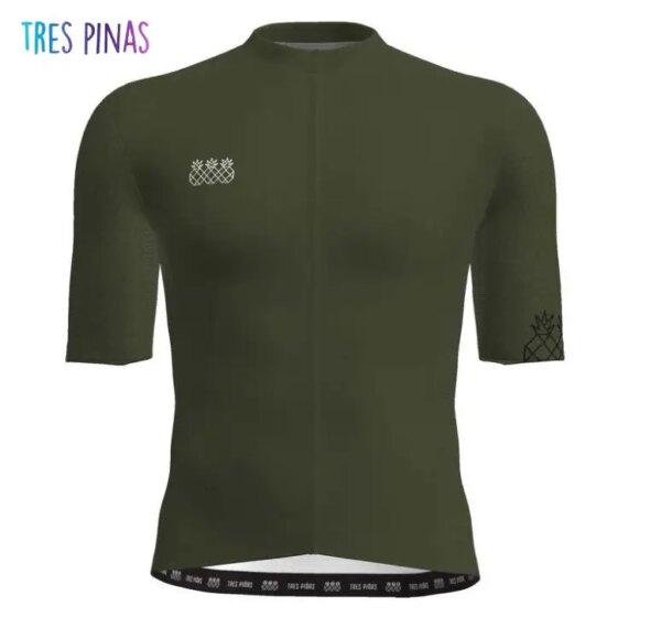 Trespinas verano hombres verde manga corta Ciclismo Jersey transpirable Ropa de bicicleta Ropa Ciclismo Maillot camiseta de bicicleta de secado rápido