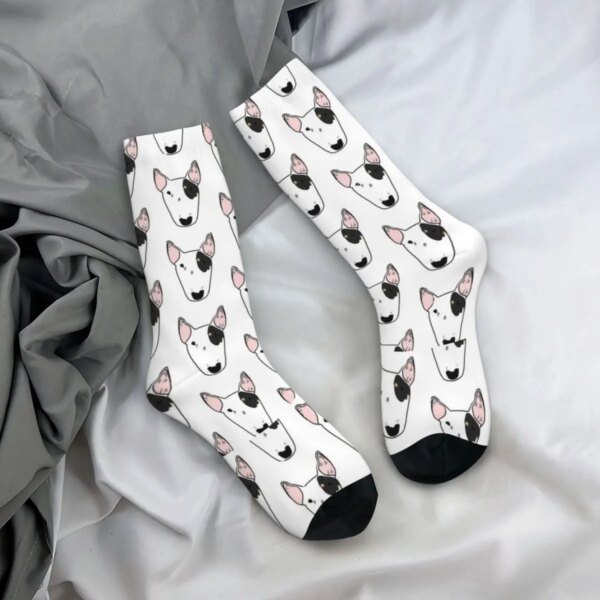 Twinkle Stockings Bull Terrier Graphic Novedad Calcetines Invierno Antideslizantes Calcetines Señoras Ciclismo Transpirable Calcetines