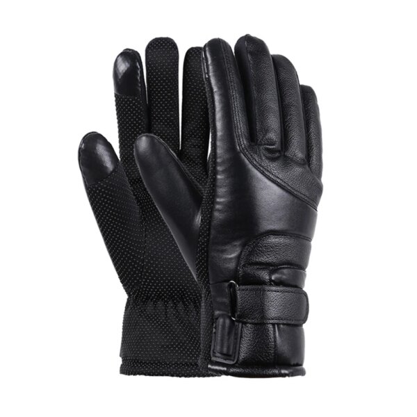 Guantes calefactables por USB, resistentes al agua, para invierno, calentadores eléctricos, calentadores de manos suaves, guantes calefactores de cuero para pesca, montar en bicicleta