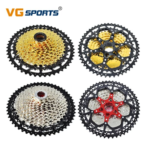 VG SPORTS Cassette de 12 velocidades, gran relación de engranaje, Cassette para bicicleta de montaña, piñón de Soporte de aleación de aluminio para escalada, rueda libre 50T 52T