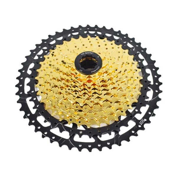 VG SPORTS Rueda libre de cassette para bicicleta de montaña de 12 velocidades, rueda libre con soporte de aleación de aluminio, rueda libre para bicicleta, color dorado