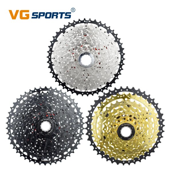 VG Sports 8 9 10 11 velocidades MTB bicicleta rueda libre ultraligero 8v 9v 10v 11v soporte de Cassette para bicicleta de montaña piezas de piñón Rojo Negro