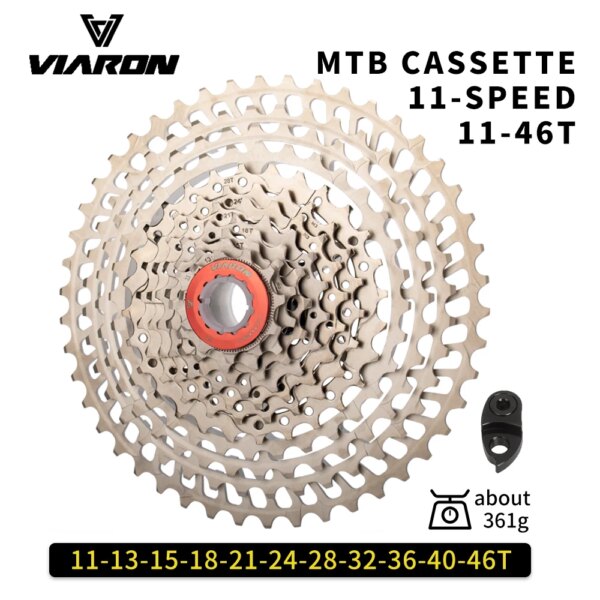 VIARON-Piñón de soporte CNC para bicicleta de montaña, Cassette de 11 velocidades, 11T-46T 50T 52T, piezas de accesorios para bicicleta de montaña