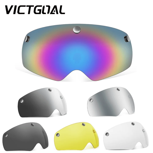 VICTGOAL lentes para casco de bicicleta gafas magnéticas protección UV gafas de sol MTB Cascos de Bicicleta de carretera Visor para hombre gafas de ciclismo nocturno