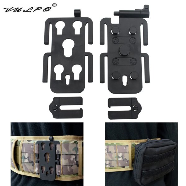 VULPO, nuevo estilo, placa de fijación táctica Molle para bolsa Molle, bolsa MOLLE Mag, mochila MOLLE