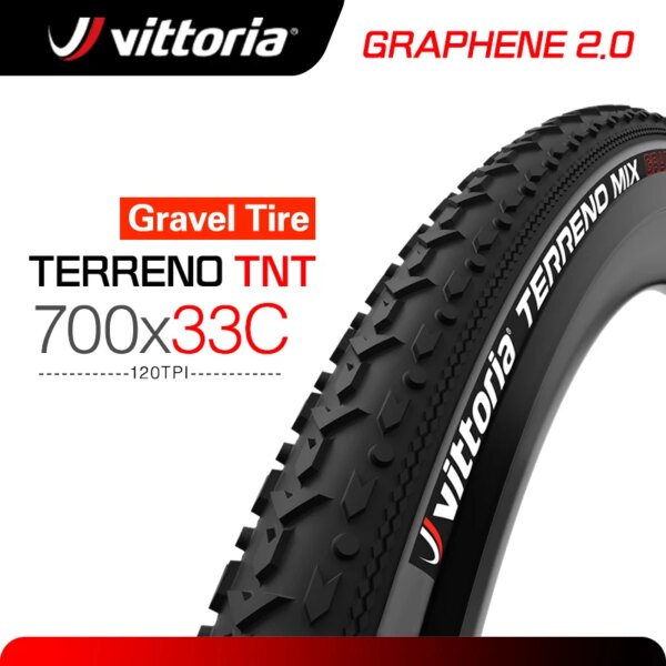 Neumático Vittoria Terreno Mix Gravel 700x33C G2.0 Tubeless Condiciones de terreno mixtoNeumático bicicleta ciclocross Neumáticos Gravel 700C