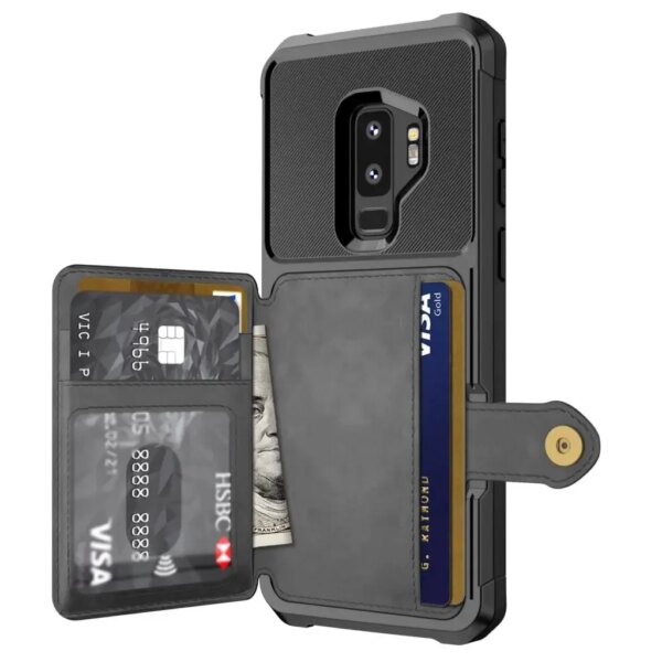 WEFOR Funda de cuero PU para Samsung Galaxy S9 S9 Plus, fundas de teléfono con tapa Retro para Samsung Galaxy Note 9, funda con tarjetero