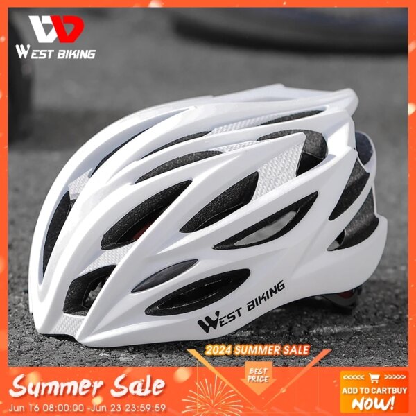 WEST BIKING-casco de bicicleta ultraligero, casco duro de aviación, Capacete, Ciclismo, Unisex, para exteriores, montaña y carretera