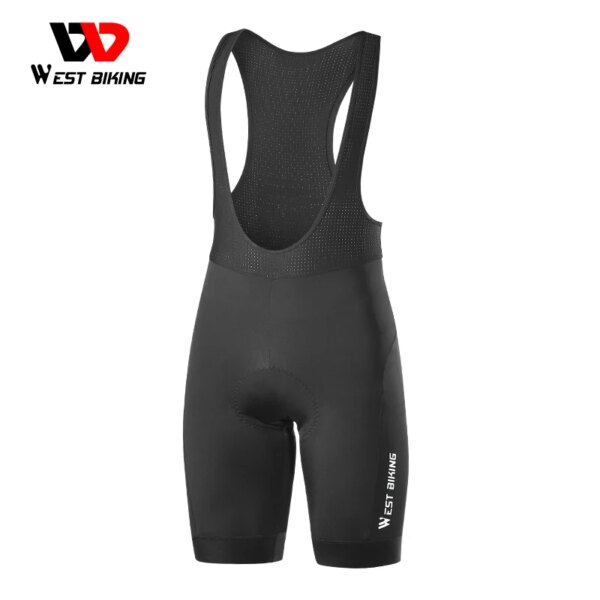 WEST BIKING-pantalón con pechera para ciclismo para hombre y mujer, pantalones cortos profesionales para deportes al aire libre con almohadilla de esponja de absorción de impacto, equipo de ciclismo