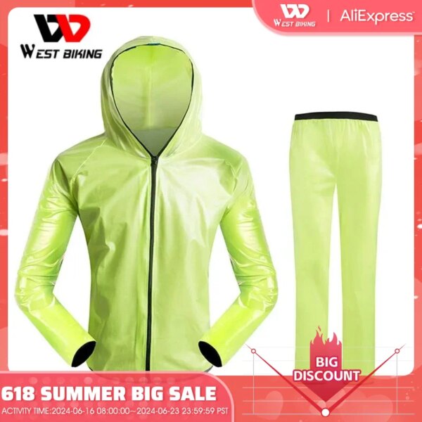 WEST BIKING MTB bicicleta ciclismo chaqueta conjuntos hombres mujeres impermeable a prueba de viento impermeable Jersey reflectante pantalones traje ropa de bicicleta