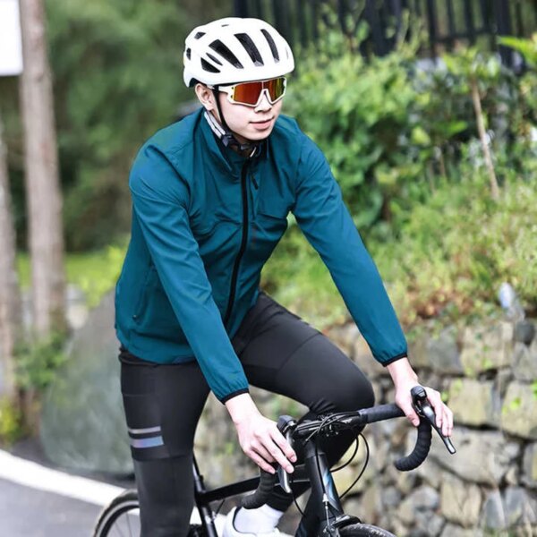 WOSAWE-Chaqueta de ciclismo para hombre, cortavientos extraíble Bleeve para bicicleta, ropa de bicicleta a prueba de viento, chaleco para parabrisas, chaquetas de manga larga