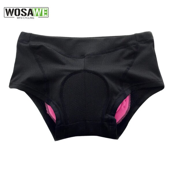 WOSAWE-pantalones cortos de ciclismo para mujer, pantalones cortos acolchados de Gel 3D, ropa interior para bicicleta de montaña, pantalones cortos transpirables para bicicleta