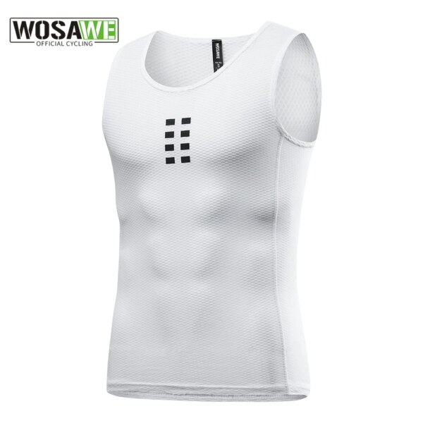 WOSAWE-Chaleco elástico para ciclismo, camisa Base deportiva, ropa interior para ciclismo, chaleco reflectante para hombre, camiseta interior de secado rápido para bicicleta de carretera