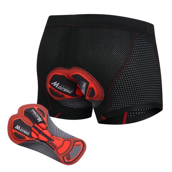 WOSAWE, pantalones cortos de ciclismo para hombre, ropa interior de verano para ciclismo, ropa interior de malla transpirable para bicicleta, almohadilla de Gel a prueba de golpes, pantalones cortos para montar en bicicleta