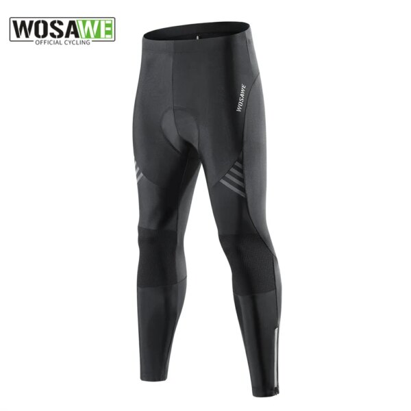 WOSAWE-pantalones largos de ciclismo para hombre, mallas acolchadas 3D para ciclismo de montaña, mallas para bicicleta, conducción al aire libre, ropa reflectante de secado rápido