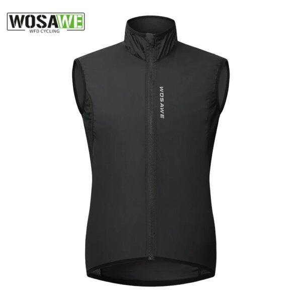 WOSAWE-Chaleco de ciclismo para hombre, cortavientos para bicicleta de montaña, cortavientos, chaqueta sin mangas para bicicleta, chaleco impermeable ligero y transpirable