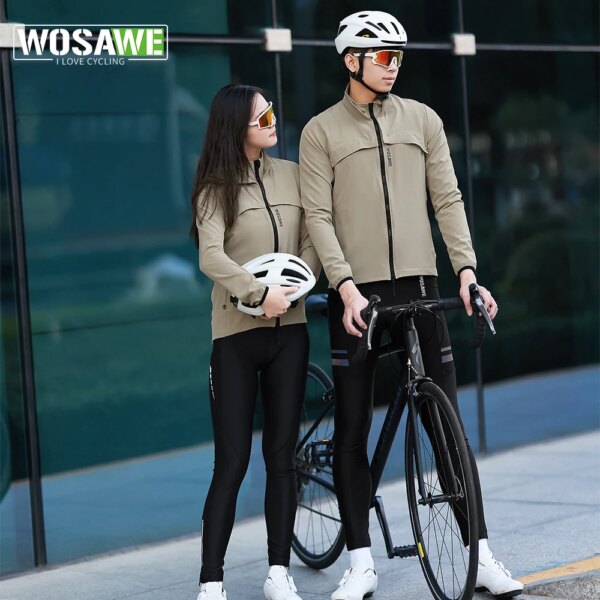 WOSAWE-Chaqueta cortavientos para ciclismo para hombre, abrigo para correr, senderismo y montar, cortavientos ligero reflectante, pantalones para bicicleta de montaña, ropa para bicicleta