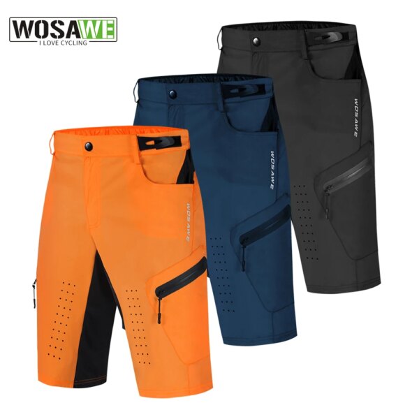 WOSAWE pantalones cortos de ciclismo de verano para hombre, pantalones cortos transpirables para correr, gimnasio, MTB, pantalones deportivos para bicicleta, pantalones cortos para bicicleta Coolmax