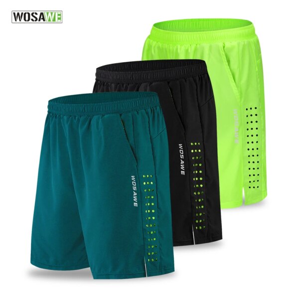 WOSAWE, pantalones cortos de ciclismo de verano para hombre, pantalones acolchados de Gel, pantalones cortos para bicicleta de montaña y descenso, pantalones cortos sueltos para correr, montar en carretera, pantalones cortos para bicicleta MTB