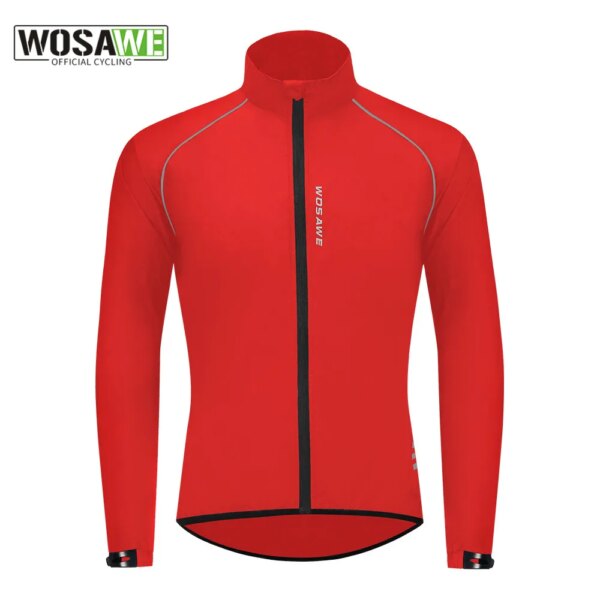 WOSAWE chaquetas de ciclismo reflectantes ultraligeras para hombre a prueba de viento impermeable carretera montaña MTB bicicleta chaqueta para correr chaqueta de viento