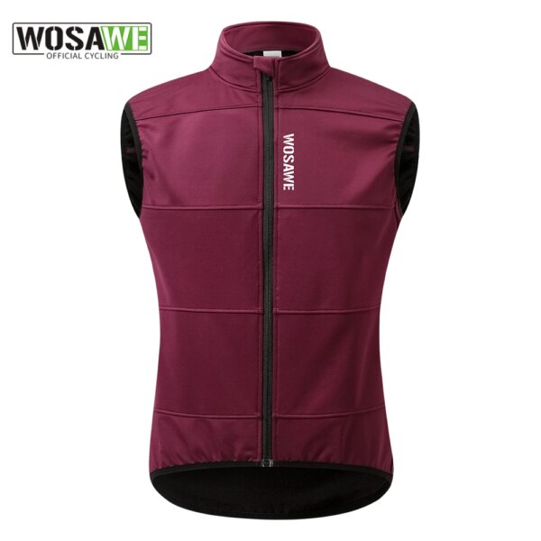 WOSAWE-Chaleco térmico de invierno para hombre, chaqueta de ciclismo sin mangas, ropa para ciclismo, chaleco, abrigo de invierno sin bolsillos