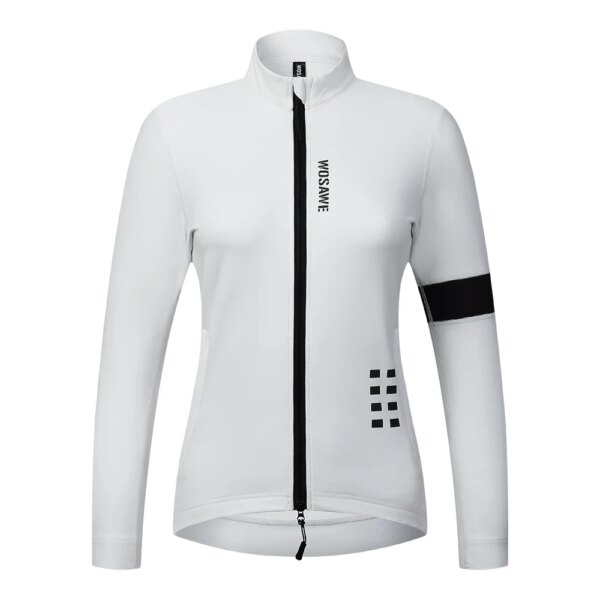 WOSAWE, camisetas de Ciclismo para mujer, abrigo térmico de lana de manga larga para invierno, chaqueta para montar en bicicleta, Ropa de Ciclismo, Ropa de gimnasio