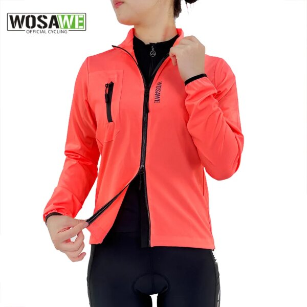 WOSAWE-Chaqueta de ciclismo para mujer, cortavientos impermeable, ropa de ciclismo, chaqueta para bicicleta de carretera, abrigo deportivo para bicicleta