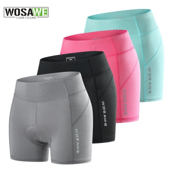 WOSAWE-pantalones cortos para bicicleta de montaña para mujer, ropa interior acolchada 3D para Ciclismo de secado rápido a prueba de golpes, pantalones cortos para Ciclismo de montaña