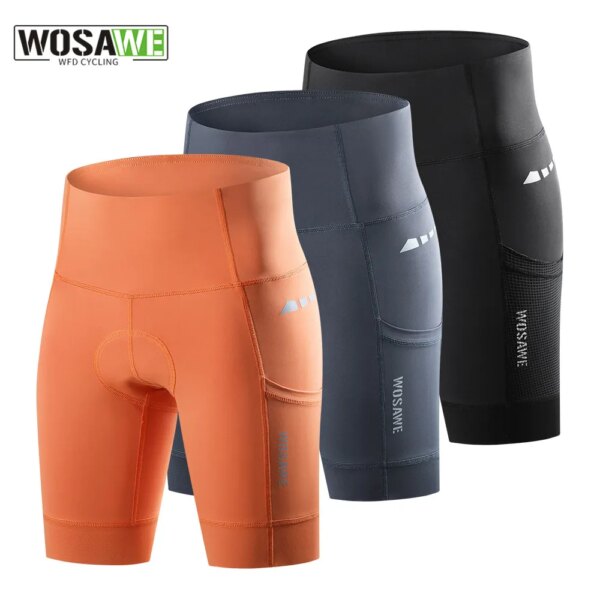 WOSAWE, pantalones cortos para mujer, ropa MTB, pantalones cortos de ciclismo de carretera, almohadilla de Gel 20D transpirable de secado rápido para mujer