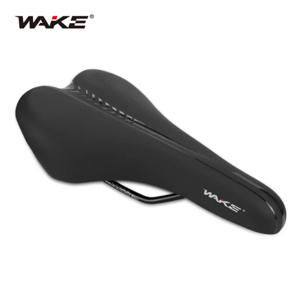 Wake-sillín de bicicleta, transpirable, ligero, impermeable, de cuero PU, negro, accesorios para asiento de montaña, suave y cómodo para ciclismo