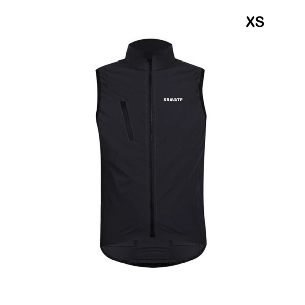 Chaleco de ciclismo impermeable, chaqueta transpirable sin mangas a prueba de viento, ropa con cierre de cremallera, ropa de secado rápido para exteriores S