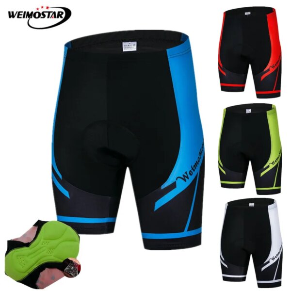 Weimostar-pantalones cortos de ciclismo a prueba de golpes para hombre, Shorts acolchados de Gel 4D Coolmax para bicicleta de montaña, Bermudas de ciclismo de carretera y de descenso