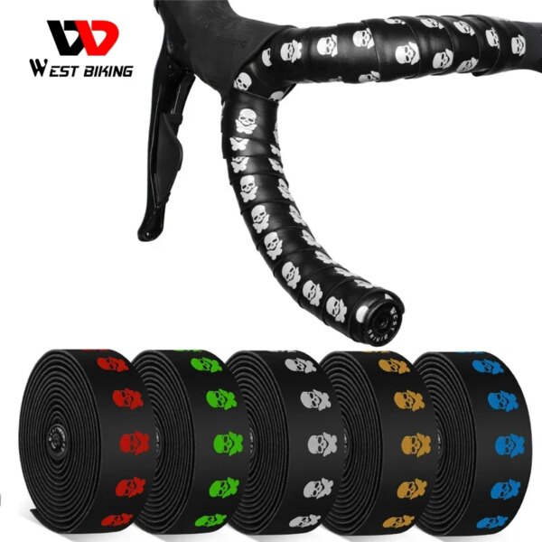 West Biking 1 par de cinta para manillar de bicicleta de carretera antideslizante suave Pu Eva cinta para manillar de bicicleta cintas para manillar de bicicleta accesorios para bicicletas