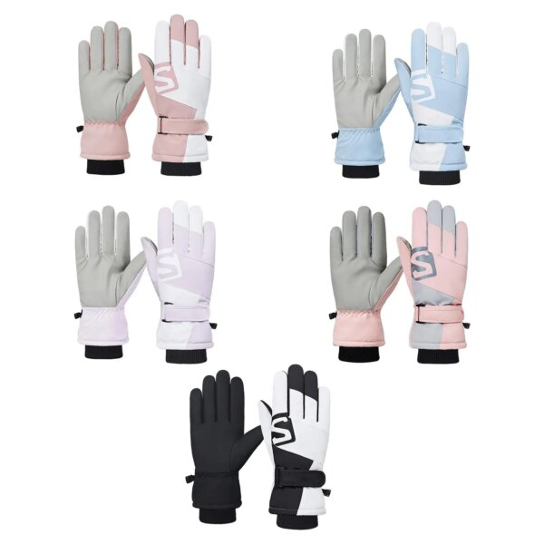 Guantes de esquí de invierno, guantes cálidos con pantalla táctil para clima frío, guantes de nieve, manoplas cálidas para correr, conducir, andar en bicicleta al aire libre